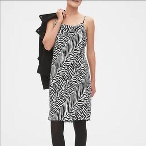 Zebra print spaghetti strap dress